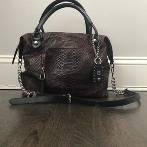 Olivia Harris Real Leather Crossbody Satchel